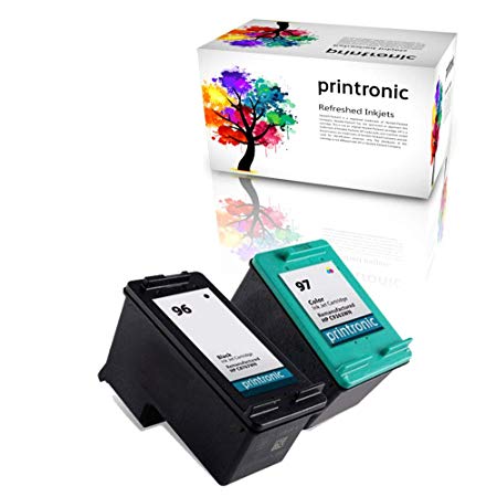 Printronic Remanufactured Ink Cartridge Replacement for HP 96 C8767WN HP 97 C9363WN (1 Black 1 Color)