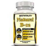 Natural Vitamin B12 5000 Mcg Methyl B12 Supplement Methylcobalamin Boost Memory Alertness Treat B-12 Deficiency Reduces Tiredness  Improves Thinking and Memory Made in the USA Free Ebook