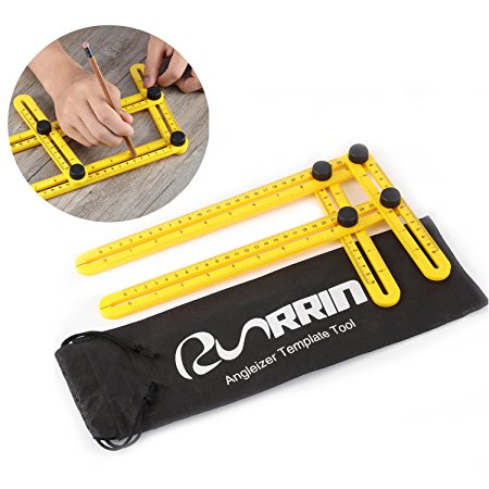Angleizer Template Tool,RunRRIn Angle-izer Ruler Measures All Angles and Forms for Handymen,Builders,Craftsmen and Students