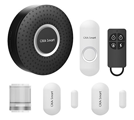 OXA HG0024-SY Smart Wi-Fi Home Alarm System DIY Kit, Remote or Smartphone Apps Control, Works with Amazon Alexa