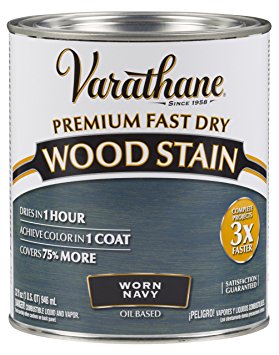 297428 Premium Fast Dry Wood Stain, Worn Navy, 32 oz