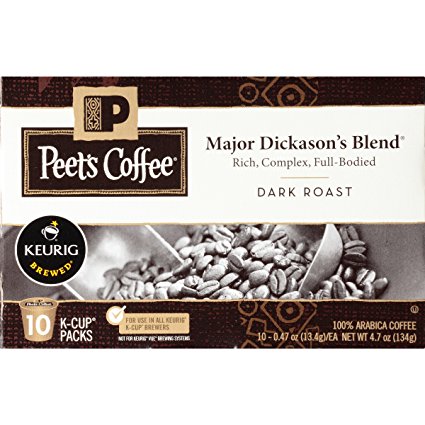 Peet's Coffee K-Cup Packs, Major Dickason's Blend, Dark Roast, 60 Count