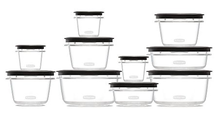 Rubbermaid Rubbermaid Premier Food Storage Containers, 20-Piece Set, Gray,