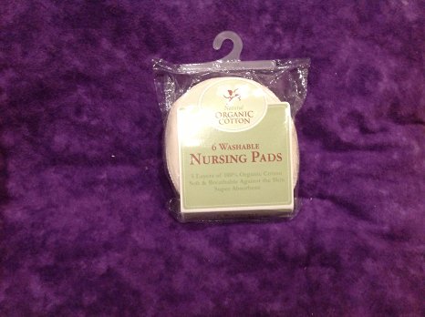 Natural Organic Cotton Washable Nursing Pads-6pk [Baby Product]
