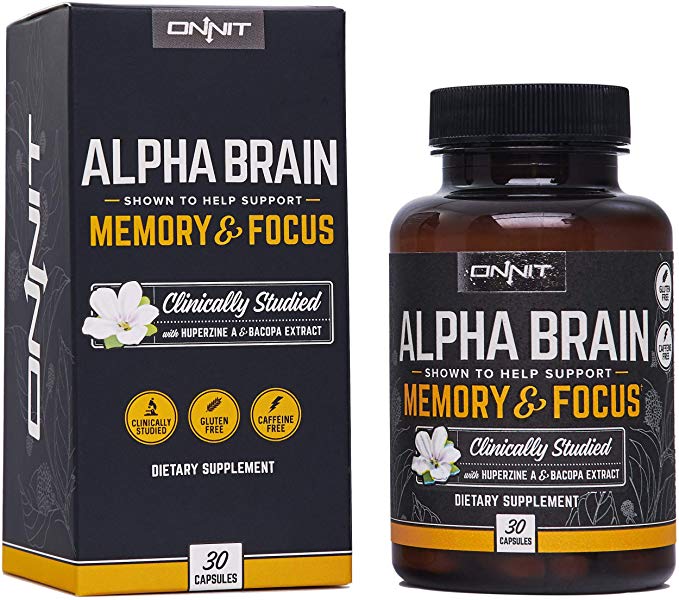 Alpha BRAIN (30ct) Shown to Help Support Memory and Focus by Onnit Labs