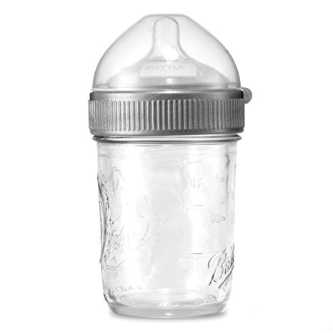 8 oz. Original Mason Bottle: The glass baby bottle made with mason jars, comes with slow flow nipple, 100% made in the USA.