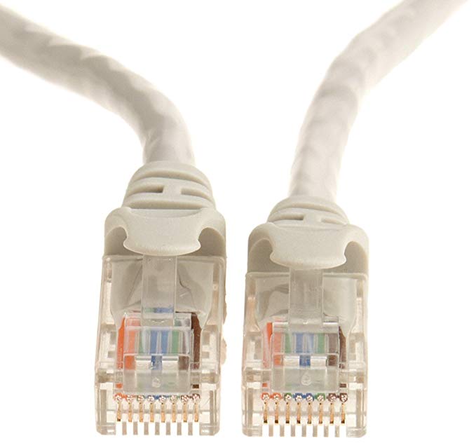 AmazonBasics RJ45 Cat-5e Network Ethernet Patch/LAN Cable - 50 Feet (15.2 Meters),White