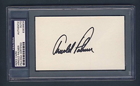 Arnold Palmer Golf Signed Slabbed 3x5 Index Card Autograph PSA/DNA 83838808