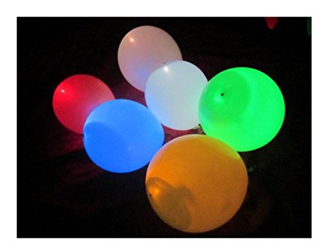 LED Light Up Balloons Flashing Light for Birthday/ Outdooring/ Weddings/ Girls night out / Bachelorette Party/ Get Together / Christmas and Easter Decoration 15 Mixed Color by Party Lowkey