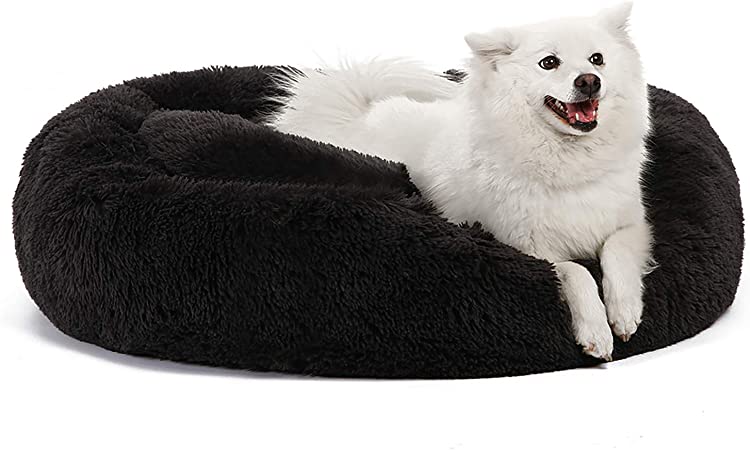 JEMA Dog Beds for Medium Dogs Donut Calming Dog Bed Washable, Comfortable Round Cute Durable Pet Beds with Removable Pillow