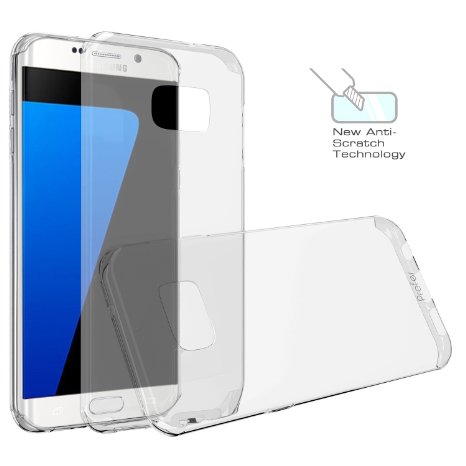 S7 Edge Case Profer Anti-Scratches and Drop Protection Soft TPU Gel Ultra Slim Premium Flexible Soft Bumper Rubber Protective Case Cover for Samsung Galaxy S7 Edge Clear