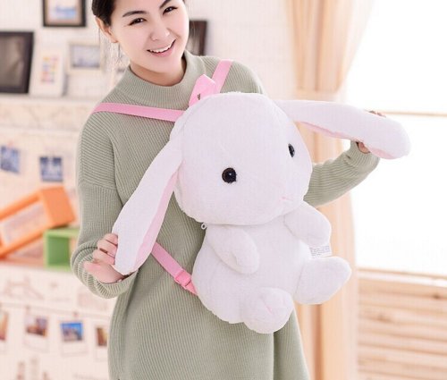 XMiniLife Large Stuffed Lop Bunny Rabbit Doll BackpackBest Gift 24Inches