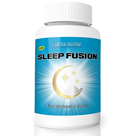 Sleep Fusion from Critical Nutrition is an All-Natural Sleep Aid Supplement Comes With Melatonin, Chamomile, Passion Flower, Vitamin B6 & Magnesium for Maximum Results (1 Month Supply)