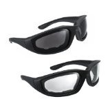 1 X Motorcycle Riding Glasses - 2 Pair Smoke and Clear Biker
