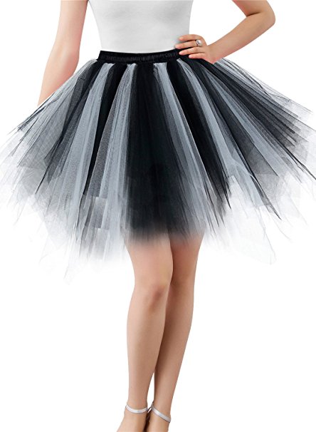 Wedtrend Women's 50s Vintage Petticoat Tutu Ballet Bubble Skirt Party Occasion Accessory (25 Colors)