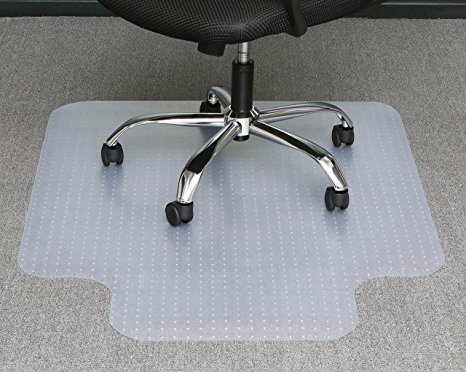 Office Premium Chair Mat 35"x47" Carpet Protection Mat Low Medium Pile,Studded,Clear with Lip shaped