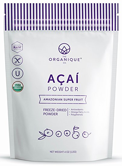 The Organique Co. Freeze Dried Organic Raw Acai Superfood Powder - 4 oz