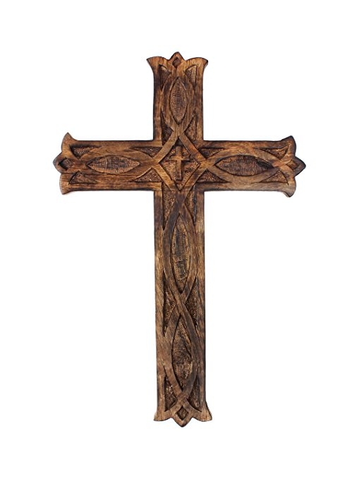 Decorative Wall Cross Wooden French Handmade Plaque Religious Altar Home Living Room Home Decor Accessory