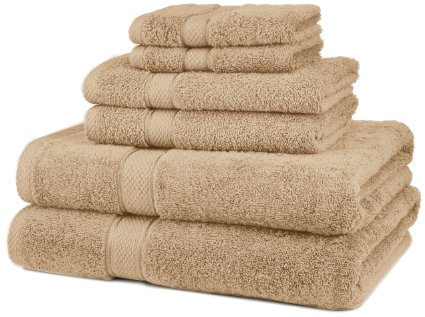 Pinzon Egyptian Cotton 6-Piece Towel Set - Driftwood
