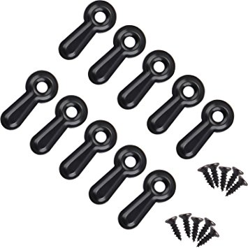 Shappy 100 Pieces Frame Picture Turn Button and 100 Pieces Screws for Hanging Pictures, Black