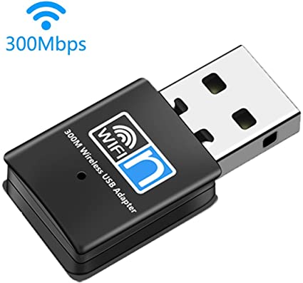 ElecMoga USB Wifi Dongle, USB 2.0 WiFi Adapter 300M Dual Band 2.4G Wireless Mini WiFi Network Dongle Compatible For Raspberry Pi/Laptop/Desktop/PC, Support Windows 2000/XP/Vista/WIN7/8/Linux/Mac OS X