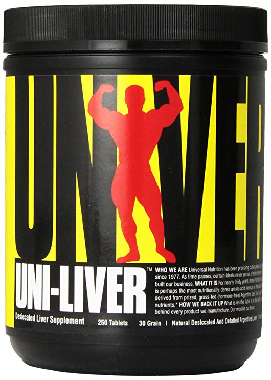 Universal Nutrition Uni-Liver 30 Grain Standard Tablets, 250-Count