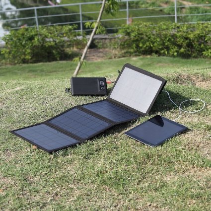 Levin Sol-Wing 13W Ultra-Slim Highest Efficiency Portable Solar Panel Charger with GPS Units for Smartphones and Tablets