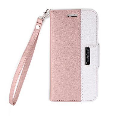 iPhone 6s Plus Case,Thankscase iPhone 6/6s Plus 5.5 Wallet Case with the Great Pattern,with TPU Shock-Absorbing Bumper Cover for iPhone 6s Plus and iPhone 6 Plus 5.5 (Rose Gold)