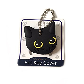 Key Cover / Key Caps / Key Holder / Keycaps - Cute Animal Pet Faces (Black Cat)