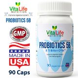 Probiotics Supplement - 90 Caps - With Lactobacillus Acidophilus and More - Best Probiotic for Women and Men - Help Constipation Relief and Immune System Support - Support Intestinal Health