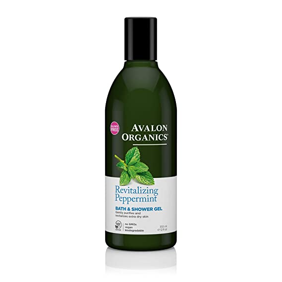 Avalon Organics Bath & Shower Gel Revitalizing Peppermint, 12 oz