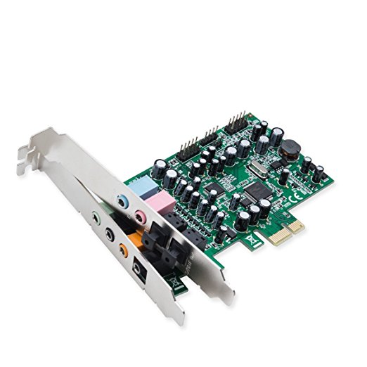 Syba SD-PEX63081 7.1 Surround Sound PCIe Sound Card, S/PDIF In & Out CM8828 Chipset