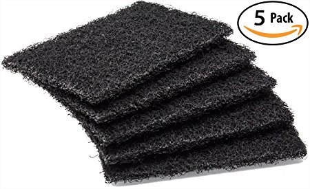 Restaurant-Grade Griddle Cleaning Pads 5 Pack. Use on Metal Grills, Cast Iron Cooktops & Stainless Steel Flat Tops. Quickly Cleans & Scours Baked-On Grease & Carbon. Heavy Duty, 46 Grit Scouring Pads.