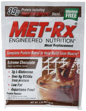 MET-Rx Meal Replacement powder boxed - Extreme Chocolate 72 grams 40-Count Packets Box