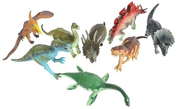 8 Piece Large Assorted Dinosaurs - Toys 6-7" Large Size Dinosaur Figures