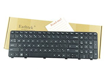 Eathtek New Replacement Keyboard with Frame for HP Pavilion DV6-6000 DV6-6096NR DV6-6097NR DV6-6106NR DV6-6108US DV6-6111NR DV6-6114US DV6-6120US DV6-6150US DV6-6160US Black US Layout