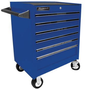 Homak   BL04062601 27-Inch Professional 6 Drawer Rolling Cabinet, Blue