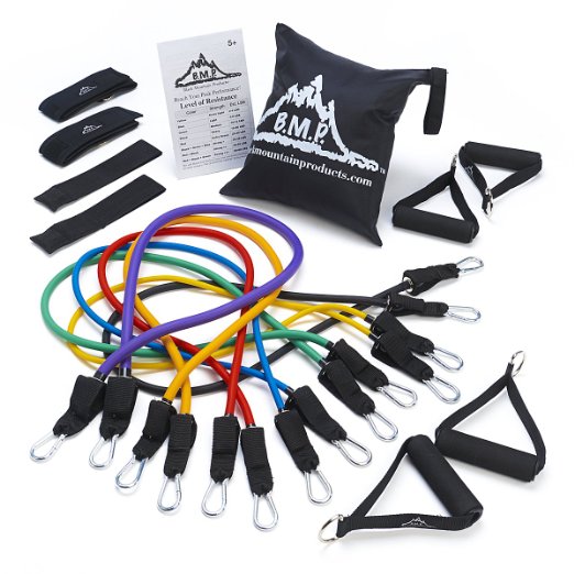Black Mountain Products Ultimate Resistance Band Set with Starter Guide