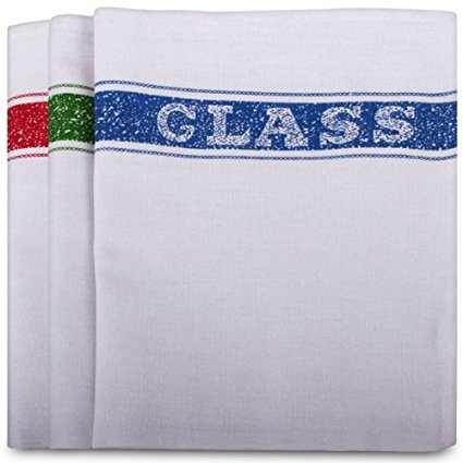 Cotton Rich Glass Cloth. High Quality Alternative To The Tea Towel. 10 Per Pack