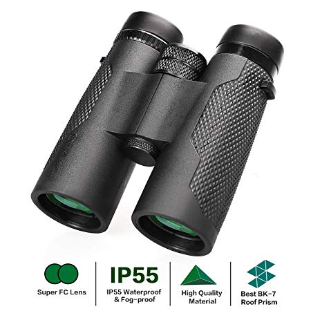Bresser Travel Pro 10x42 Binoculars, Professional Compact Binos with Low Light Night Vision Perfect for Bird Watching Hunting Hiking Sport Theater and Concerts