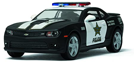 Kinsmart Magicwand 1:38 Scale Die-Cast Zinc Alloy 2014 Chevrolet Camaro (Police) with Openable Doors & Pull Back Action