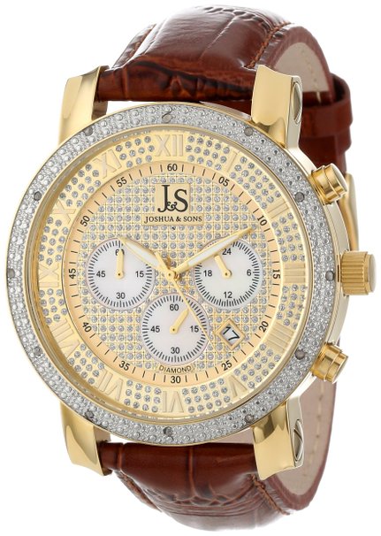 Joshua & Sons Men's JS-28-03 Diamond Chronograph Quartz Watch