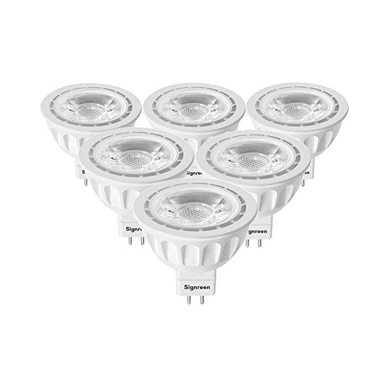 MR16 GU5.3 LED Light Bulbs - Signreen 50W Equivalent Halogen Bulbs, Neutral White 4000K 12V 5W LED Spotlight Light, 40 Degree, Non-Dimmable, 5 Years Warranty 6 Packs