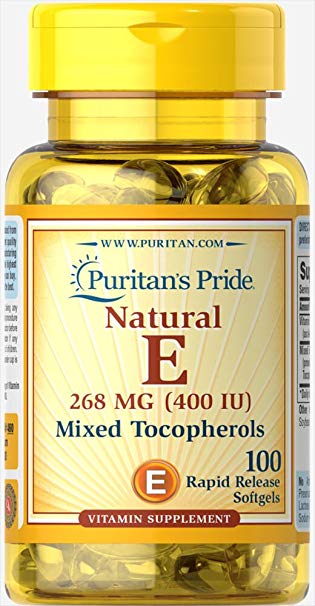 Puritan's Pride Vitamin E-400 iu Mixed Tocopherols Natural-100 Softgels