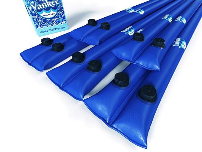 10’ Pool Cover Water Weight Tubes (5 PACK) Dual Chamber For In-Ground Swimming Pools ~ EXTRA WIDE SCREW ON VALVE ~ Extra Thick PVC, Ultra Strong & Airtight to Last All Season. Pool Closing Equipment.