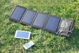 Solar Phone Charger by icefox TM 14W Dual Port mobileCell Phone solar charger with Smart Charge IC Technology solar powered iphone charger compatible with for ipadsamsungLGMotorola HTC and many other IOS and Android phones
