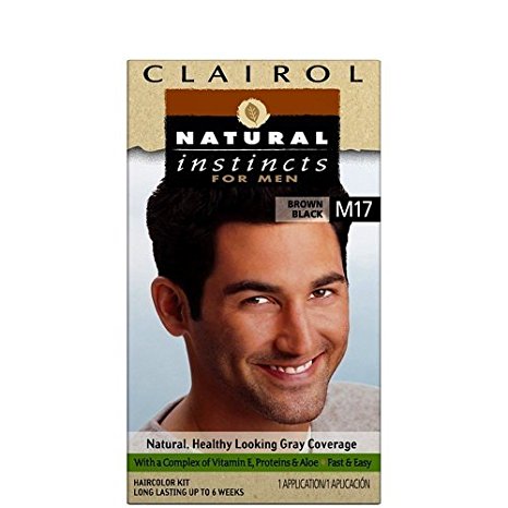 Clairol Natural Instincts for Men Hair Color, Brown Black (M17)