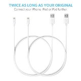 Apple MFi Certified 2-Pack Anker  6ft  18m Premium Lightning to USB Cable with Compact Connector Head for iPhone iPod and iPad White