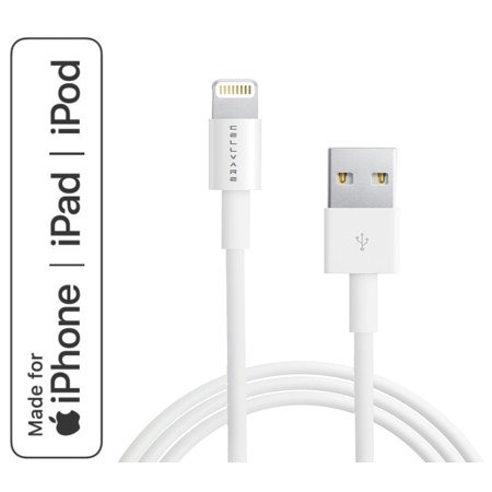 Cellvare 3 Ft. Charge and Sync MFI Lightning Cable for iPhone, iPad and iPod, Includes Convenient Travel Pouch