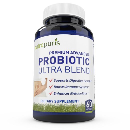 1 BEST Probiotic PREMIUM Ultra Blend by Nutrapuris - Scientifically Formulated Probiotics Supplement - The Best Probiotics Option on Amazon - Dairy Free Probiotic for Women and Men - No Refrigeration Needed - 100 Lifetime Happiness Guarantee